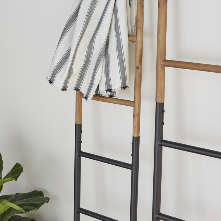 Metal and 2024 wood blanket ladder